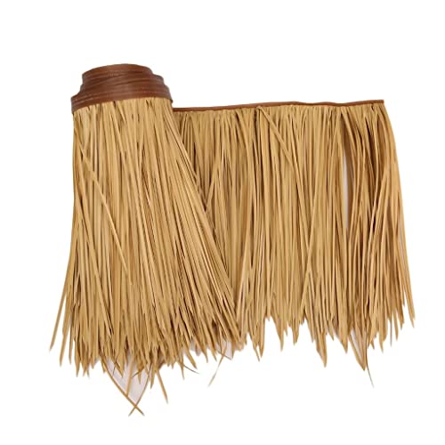 Palm Thatch Rolls Kunststoff PE-Stroh Künstliche Palme Thatch Roof Runner Roll Simulation Duck Blind Gras Tiki Hut Thatch Roofing Straw Roof Thatch for Garden Patio(Yellow e,0.5x30m/1.64X98.4ft) von Generic