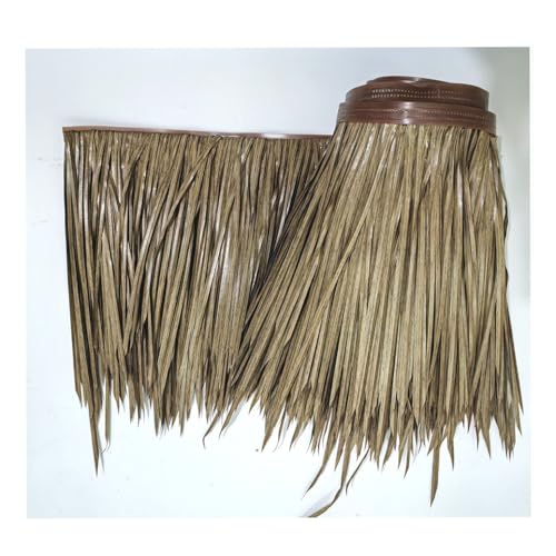 Palm Thatch Rolls Kunststoff PE-Stroh Künstliche Palme Thatch Roof Runner Roll Simulation Duck Blind Gras Tiki Hut Thatch Roofing Straw Roof Thatch for Garden Patio(Yellow f,0.5x2m/1.64X6.56ft) von Generic