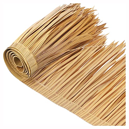 Palm Thatch Rolls Tiki Roof, Outside Gazebo Roofing Thatch Roll Tiki Bar Hut Runner Decor Yellow, Robust Man-Made Thatch Umbrella Covering Cap(Yellow b,0.5x30m/1.64X98.4ft) von Generic
