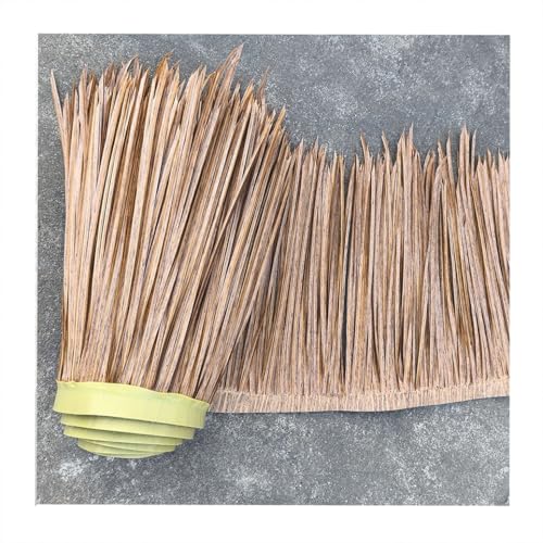 Palm Thatch Rolls Tiki Roof, Outside Gazebo Roofing Thatch Roll Tiki Bar Hut Runner Decor Yellow, Robust Man-Made Thatch Umbrella Covering Cap(Yellow c,0.5x2m/1.64X6.56ft) von Generic