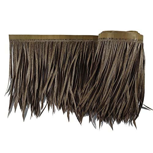 Palm Thatch Rolls Tiki Roof, Outside Gazebo Roofing Thatch Roll Tiki Bar Hut Runner Decor Yellow, Robust Man-Made Thatch Umbrella Covering Cap(Yellow f,0.5x1m/1.64X3.28ft) von Generic