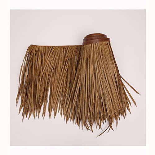 Palm Thatch Runner Kunststoff PE Strohdachziegel Künstliche Mexikanische Palme Thatch Runner Rolls Tiki Hut Thatch Roofing Panel For Gazebo Patio Sonnenschirm Cover Party(Yellow b,0.5x6m/1.64X19.7ft) von Generic