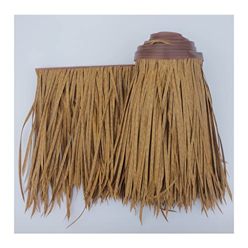 Palm Thatch Runner Kunststoff PE Strohdachziegel Künstliche Mexikanische Palme Thatch Runner Rolls Tiki Hut Thatch Roofing Panel For Gazebo Patio Sonnenschirm Cover Party(Yellow f,0.5x1m/1.64X3.28ft) von Generic