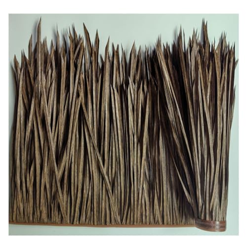 Palm Thatch Runner Kunststoff PE Strohdachziegel Künstliche Mexikanische Palme Thatch Runner Rolls Tiki Hut Thatch Roofing Panel For Gazebo Patio Sonnenschirm Cover Party(Yellow a,0.5x20m/1.64X65.6ft) von Generic
