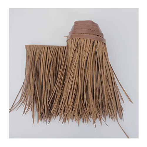 Palm Thatch Runner Kunststoff PE Strohdachziegel Künstliche Mexikanische Palme Thatch Runner Rolls Tiki Hut Thatch Roofing Panel for Gazebo Patio Sonnenschirm Cover Party(Yellow e,0.5x1m/1.64X3.28ft) von Generic