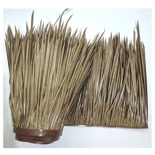 Palm Thatch Runner Roll, Man-Made Thatch Durable Artificial PE Plastic Bauernhaus, Das Küstenpavillon-Bauernhof Verziert Hawaiian Feel Cottages Simulation Thatch Tile(Yellow a,0.5x2m) von Generic