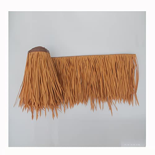 Palm Thatch Runner Roll, Man-Made Thatch Durable Artificial PE Plastic Bauernhaus, Das Küstenpavillon-Bauernhof Verziert Hawaiian Feel Cottages Simulation Thatch Tile(Yellow b,0.5x1m) von Generic