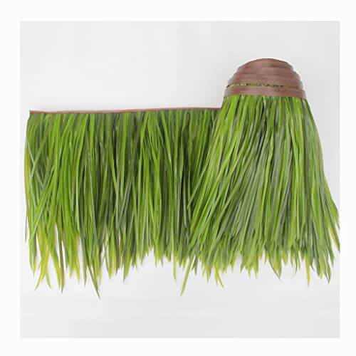 Palm Thatch Runner Roll, Man-Made Thatch Durable Artificial PE Plastic Bauernhaus, Das Küstenpavillon-Bauernhof Verziert Hawaiian Feel Cottages Simulation Thatch Tile(Yellow b,0.5x2m) von Generic