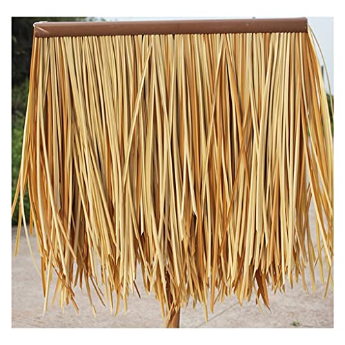 Palm Thatch Runner Roll Artificial Thatch Tile Plastic Thatch Artificial For Park Seaside Scenic Spot Decoration Straw Roof Traufen Thatch Roof Decoration Man-made Thatch (Size : 20pcs)(Yellow4,8pcs) von Generic