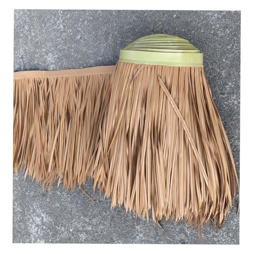 Palm Thatch Simulation Roll Artificial Thatch Tile Fake Straw Artificial Thatch Roof Plastic Thatch Semi-Flame Retardant Fake Grass Pe Resin Thatch for Resort Farm Roof(Yellow d,0.5x4m/1.64X13.1ft) von Generic