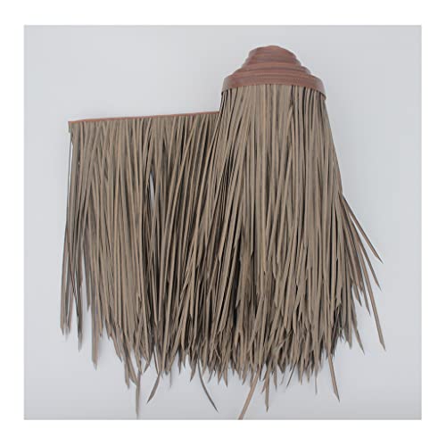 Palm Thatch Simulation Roll Artificial Thatch Tile Fake Straw Artificial Thatch Roof Plastic Thatch Semi-Flame Retardant Fake Grass Pe Resin Thatch for Resort Farm Roof(Yellow f,0.5x15m/1.64X49.2ft) von Generic