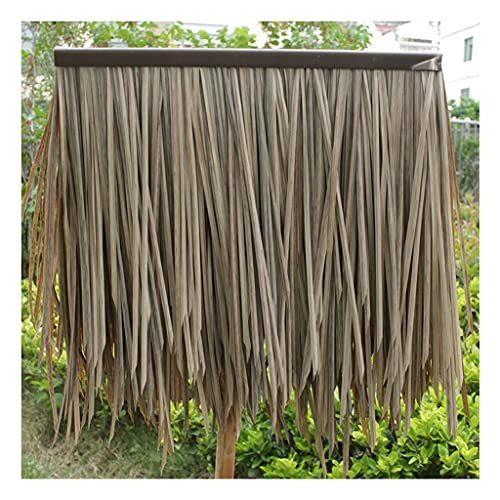Palm Thatch Simulation Thatch Fliese Thatch Gazebo Verdickte Verschlüsselung Künstliche Thatch Simulation Stroh Fake Thatch Kunststoff Thatch Dach Fake Thatch (Farbe:gelb A,Größe:2pcs)(Yellow a,10pcs) von Generic