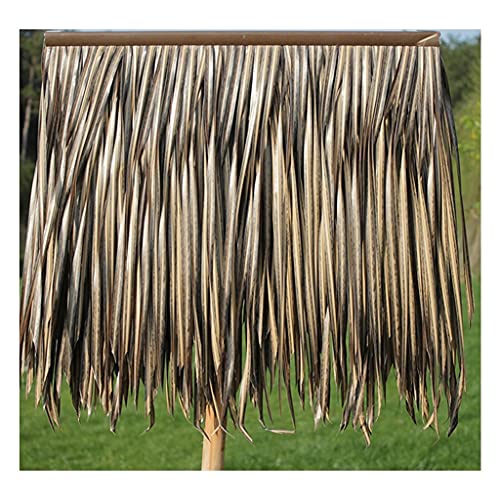 Palm Thatch Simulation Thatch Fliese Thatch Gazebo Verdickte Verschlüsselung Künstliche Thatch Simulation Stroh Fake Thatch Kunststoff Thatch Dach Fake Thatch (Farbe:gelb A,Größe:2pcs)(Yellow c,2pcs) von Generic