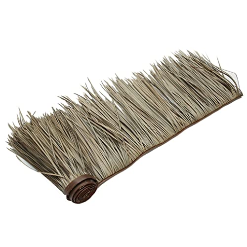 Palmenstrohrollen, Feuerfeste Künstliche Strohfliesen, Heißschmelzendes Palmdach, Synthetisches Strohdach, Gefälschtes Stroh Für Garten, Terrasse(Yellow a,0.5x15m/1.64X49.2ft) von Generic