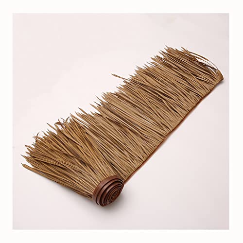 Palmenstrohrollen, Feuerfeste Künstliche Strohfliesen, Heißschmelzendes Palmdach, Synthetisches Strohdach, Gefälschtes Stroh Für Garten, Terrasse(Yellow e,0.5x15m/1.64X49.2ft) von Generic
