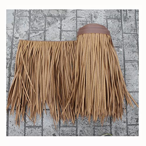 Palmenstrohrollen Künstliche Strohfliesen, Heißschmelzendes Palmdach, Synthetisches Strohdach, Gefälschtes Stroh Für Bar, Garten, Terrasse, Pavillons, Wanddekoratio(Yellow b,0.5x15m) von Generic