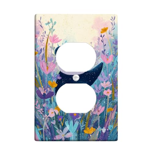 Panda Floral Lichtschalter-Abdeckplatten/Steckdosenabdeckungen, bunte Frühlingsblumen für Wanddekoration, thermoplastische Wandplatten, Standardgröße, Einzel-Duplex-Steckdose Panda Floral Lichtschalter-Abdeckplatten/Steckdosenabdeckungen, bunte Frühlingsblumen für Wanddekoration, thermoplastische Wandplatten, Standardgröße, Einzel-Duplex-Steckdose von Generic