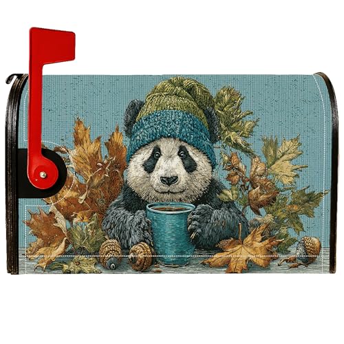 Panda Magnetische Briefkastenabdeckungen, rustikale ausgefallene Blätter, Eicheln, Herbst, Blaugrün, Briefkasten-Schutz für Zuhause, Garten, Dekoration, 53,3 x 64,9 cm Panda Magnetische Briefkastenabdeckungen, rustikale ausgefallene Blätter, Eicheln, Herbst, Blaugrün, Briefkasten-Schutz für Zuhause, Garten, Dekoration, 53,3 x 64,9 cm von Generic
