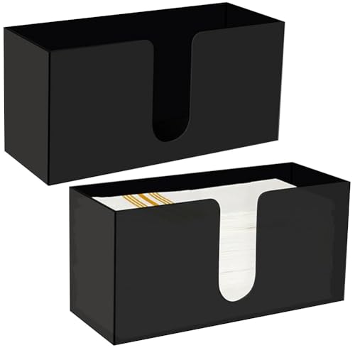 Papierhandtuchhalter Acryl Papierhandtücher Spender, 2PCS Taschentücher Box Spender, Handtuchspender für Papierhandtücher, Kosmetiktücherboxen, Taschentuchbox Papier Handtuch Spender von Generic