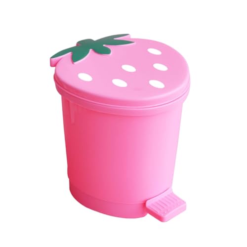 Papierkorb für zu Hause - Erdbeer-Stil Mülleimer mit Deckel | Obstschalen-Behälter für Schreibtisch | Abfallbehälter für Altpapier Organizer | Eimer für Papierkorb von Generic