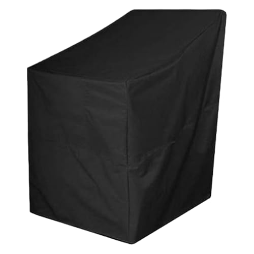 Patio -Sitzschutz - wasserresistente Abdeckungen für Gartenstühle, 210d Oxford Stapelbare Stuhlschild mit Drawcord | Allwetter UV-Sicht der Lounge Slippcover Winter Yard Möbel Guard von Generic