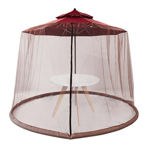 Patio Umbrella Net – Patio Umbrella Net | Outdoor Umbrellas Gnat Screen | 9,8 x 7,6 FT Outdoor Sonnenblende Netz mit Reißverschluss, Backyard Canopy Screen für Garten und Garten von Generic