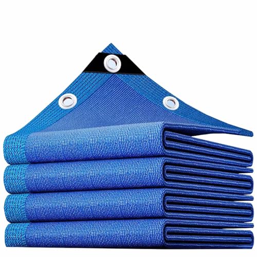 Patio Windschutznetz Sonnenschutznetz Garten 85% Blau Anti-Aging Sonnensegel Atmungsaktiv für Zaun Balkone Zäune Dächer Innenhöfe Gewächshaus(10.0x10.0 m/32.8'x32.8') von Generic