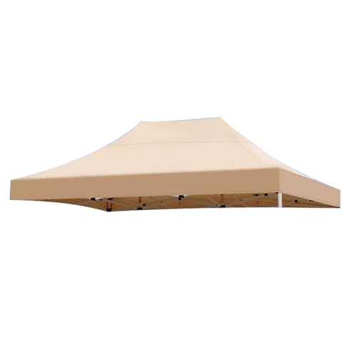 Pavillon-Überdachungen Ersatz, Sun Protection Oxford Stoffzelt, Wasserdichter, Beständig, Reißfest, für Outdoor, Zelt, Balkon, Markt(Nur Top)(Khaki,3 * 4.5m) von Generic