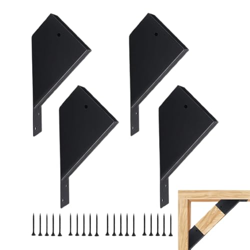Pergola Connector Mount, Pergola Eckhalterung Set - 4 Stück Standhalterung, 45 Grad Winkel Pergola Halterungen | Robuste Regalhalterung mit Schraubverbinder für P von Generic