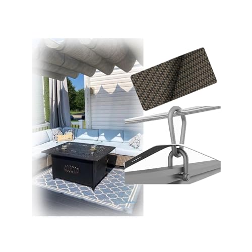 Pergola-Überdachung for den Außenbereich,Terrassen-Veranda-Gartendach-Sonnenschutzabdeckung，Sonnenschutzdach-Schattenabdeckung ，für Gartenblock-Sonnenschutzstoffdach im Freien(1.2 * 3m) von Generic