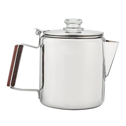 Perkolator-Kaffeemaschine – Kaffeemaschine aus Edelstahl – kompaktes Design für den Außenbereich Strand Familientreffen und Treffen mit Freunden von Generic