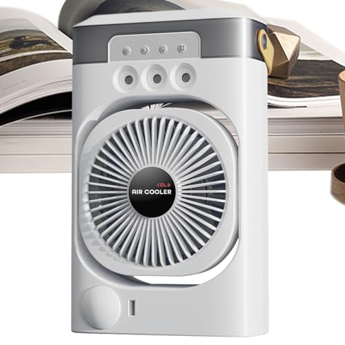 Personal AC - Luftkühlungslüfter USB -Antrieb, 7 -Farben -Nachtlicht, 3 Mist -Modi Schreibtischbefeuchter Raumkühler für Home Studio Dorm Air Condition reduziert schnell die Temperatur, schnell ausbeu von Generic