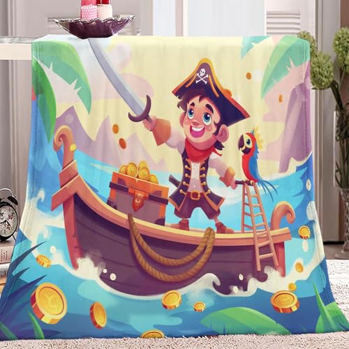 Personalized Adorable Blanket Wohnzimmer Piraten Kinder Super Weich Bedruckte Flanell Kuscheldecke Bunt Kuscheldecke Flauschig 130 x 150 cm Suitable for All Seasons Bed Blanket Sofa Blanket Personalized Adorable Blanket Wohnzimmer Piraten Kinder Super Weich Bedruckte Flanell Kuscheldecke Bunt Kuscheldecke Flauschig 130 x 150 cm Suitable for All Seasons Bed Blanket Sofa Blanket von Generic