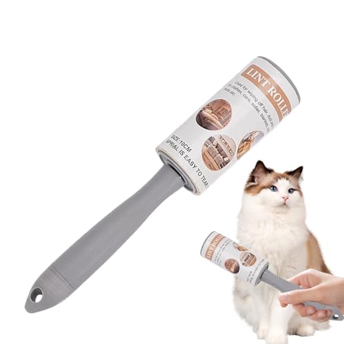 Pet Hair Lint Roller - doppelseitiger wiederverwendbarer Lintrolle für Haustierhaarentfernung | Effizienter Fell- und Haarentferner für Kleidung Polsterautossitze, ergonomischer Griff, keine Kleberblä von Generic