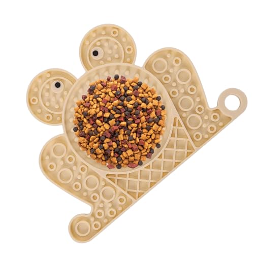 Pet Licking Mat - Silikon Leckmatte für Hund | Silikon Saugnäpfe Hundefutter in Froschform | Slow Feeder Sensory Leckable Interaktive Platte Tablett, Indoor Outdoor Mentale Stimulation Beruhigend von Generic