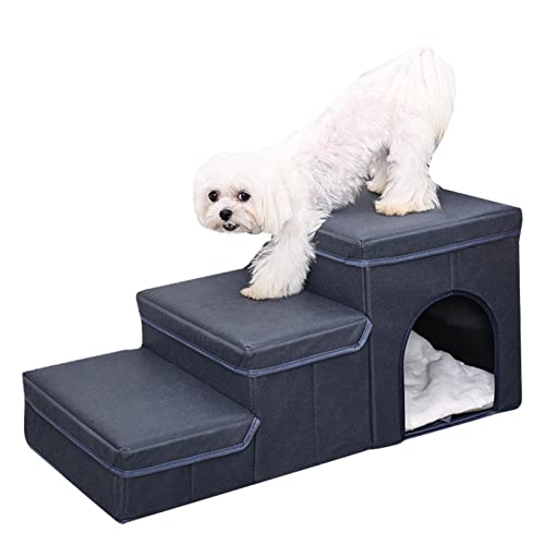 Pet Storage Treppe, rutschfeste Haustierrampe, faltbare Treppe mit Aufbewahrungsbox-Design, langlebige multifunktionale Treppe für Hunde, Katzen, Treppe Pet Storage Treppe, rutschfeste Haustierrampe, faltbare Treppe mit Aufbewahrungsbox-Design, langlebige multifunktionale Treppe für Hunde, Katzen, Treppe von Generic