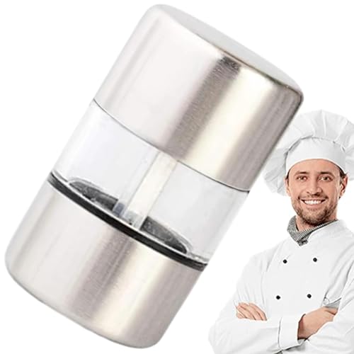 Pfeffermühle - Mahlwerk für Nahrungsergänzungsmittel, Pfeffermühle | Manuelle Salzmühle aus Edelstahl | Kleine Tragbare Multifunktionale Salzmühle und Pfeffermühle für Home Kitchen von Generic