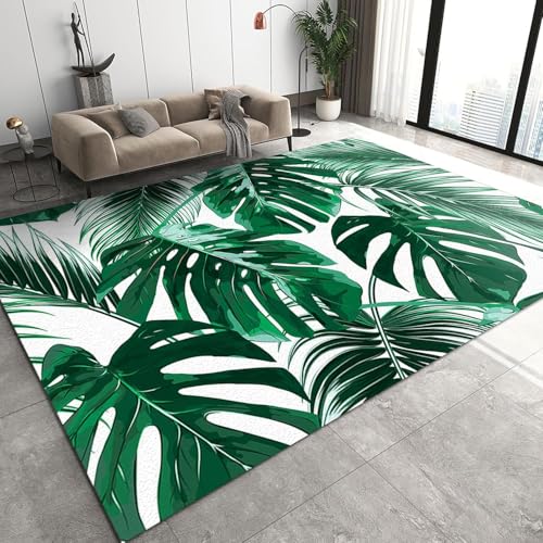 Pflanze Hinterlässt Blumen 3D-Druck-Wohnzimmerteppich 80 X 120 Cm - Fußmatte Für Den Innenbereich – Weich Im Griff – – Fleckenabweisend, Fusselfrei: Umweltfreundlich, Rutschfest – Polye /6877299318982 von Generic