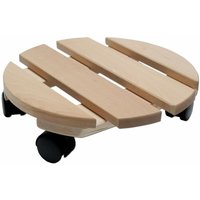 Pflanzenroller Holz MASSIV rund 30 cm bis 120 KG - natur von Kynast