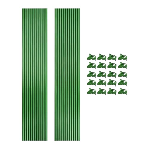 Pflanzenstäbe für Zimmerpflanzen – Stützstäbe für Pflanzen mit wiederverwendbaren Klammern, wiederverwendbar, Stiele zum Klettern, Tomaten, , Chili, Bonsai, Orchidee Pfingstrose von Generic