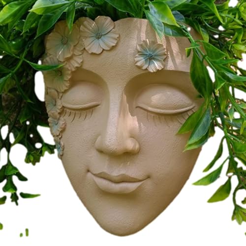 Pflanztopf für Gesicht | Blumentöpfe in Gesichtsform | Wand-Blumentopf | Wand-Blumentopf | Blumentopf mit Sukkulentenkopf für drinnen und draußen Pflanztopf für Gesicht | Blumentöpfe in Gesichtsform | Wand-Blumentopf | Wand-Blumentopf | Blumentopf mit Sukkulentenkopf für drinnen und draußen von Generic