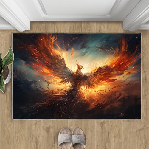Phönix Teppich Fabeltiere Kleine Teppiche Abstrakte Tiere Vögel 50x80 Rug Phönix Vorleger Rutschfester Teppich Für Stark Frequentierte Bereiche Phönix Teppich Fabeltiere Kleine Teppiche Abstrakte Tiere Vögel 50x80 Rug Phönix Vorleger Rutschfester Teppich Für Stark Frequentierte Bereiche von BEQUTIY