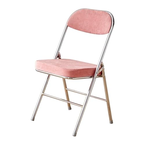 Pink Folding Chairs with Backrest, padded Lightweight Metal Frame Folding Chair for Dining, Events, Weddings, Portable Outdoor Seating, Comfortable & Stylish von Generic