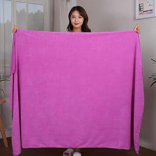 Plain Schönheitssalon Badetuch Betttuch zu Hause Bad saugfähiges Handtuch, schnell trocknendes Erwachsenen-Mikrofaser-Badetuch 180 * 200 extra dick von Generic