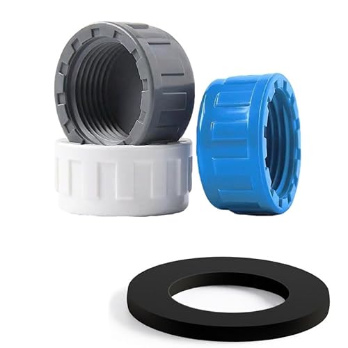 Plastikrohr-Endkappen mit Waschmaschine weibliche Gewindeblattstopfen für Küchen-/Bad-/Wäscheabfallrohre, leckdichte Abflussdichtung weiß 32mm von Generic