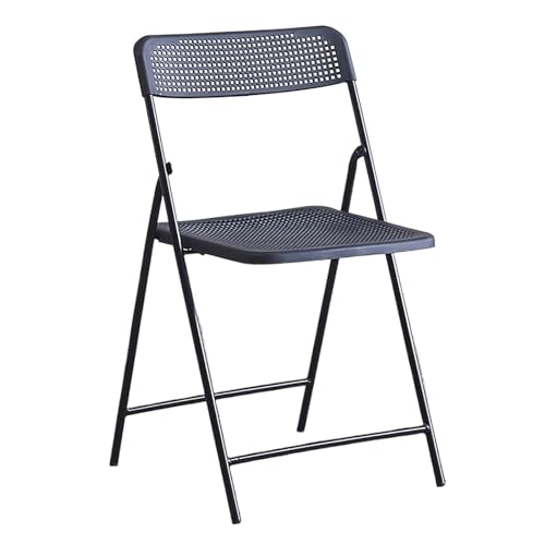 Plastikstuhl, Klappstuhl Garten, platzsparendes Design für Partys im Innen- und Außenbereich, Veranstaltungen, Büros, Camping, Esszimmer(Black) von Generic