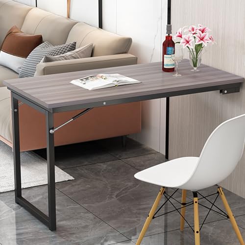 Platzsparender Computertisch Schreibtisch Wandmontierter Klapptisch Schwebender Computertisch Ideal for Büro Heimbüro Arbeitszimmer Wohnzimmer(Gray,35.4" L x 19.7" W(90x50cm)) von Generic