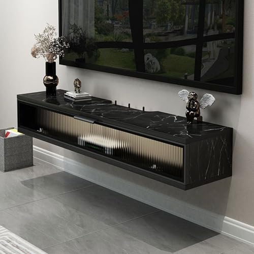 Platzsparender Schwebender TV-Schrank,TV-Hängeschrank mit Stauraum,TV-Ständer Mit Stauraum Unter Dem Fernseher,Moderner TV Schrank Hängend(06,31.5"(80cm)) von Generic