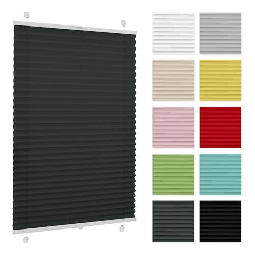 Plissee ohne Bohren 45 cm x 200 cm - Anthrazit - Plissee klemmfix, Rollos für Fenster ohne Bohren, Jalousien Fenster für innen, Raffrollo, Fenster plissee Plissee ohne Bohren 45 cm x 200 cm - Anthrazit - Plissee klemmfix, Rollos für Fenster ohne Bohren, Jalousien Fenster für innen, Raffrollo, Fenster plissee von Generic