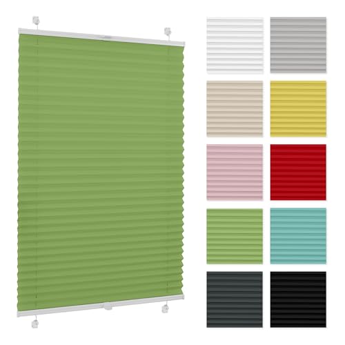 Plissee ohne Bohren 65 cm x 80 cm - Pistazien - Plissee klemmfix, Rollos für Fenster ohne Bohren, Jalousien Fenster für innen, Raffrollo, Fenster plissee Plissee ohne Bohren 65 cm x 80 cm - Pistazien - Plissee klemmfix, Rollos für Fenster ohne Bohren, Jalousien Fenster für innen, Raffrollo, Fenster plissee von Generic